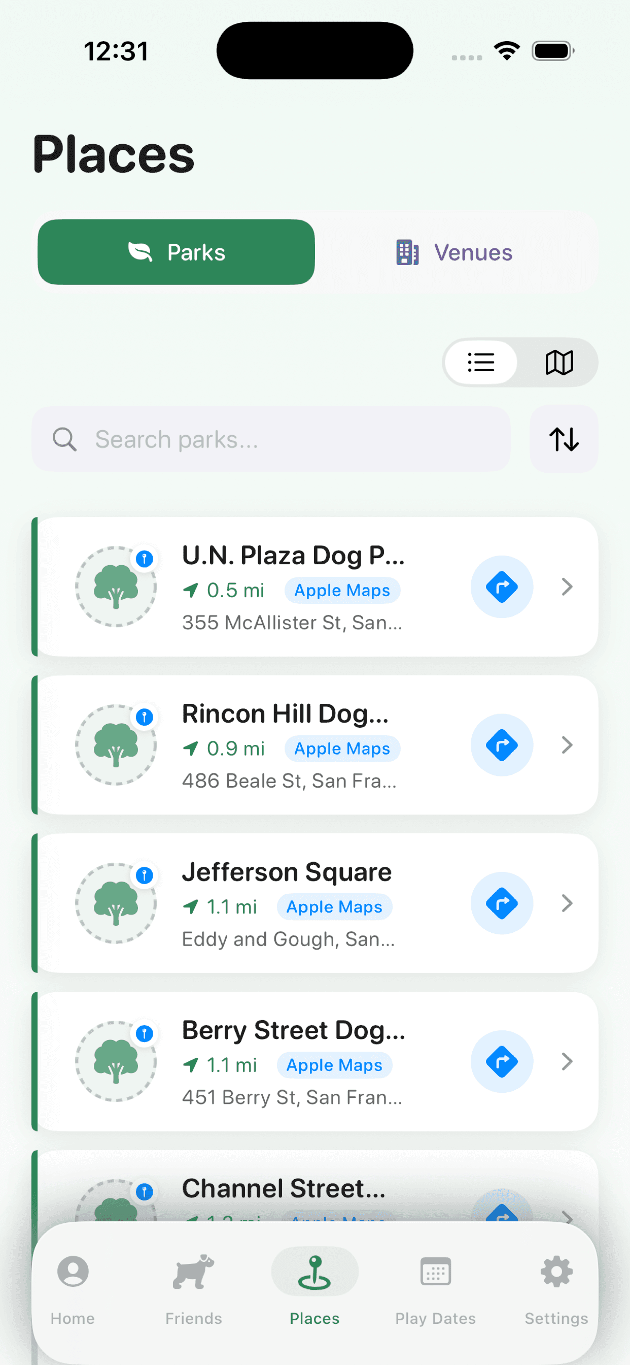 PupDates parks discovery